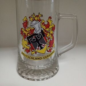 Source Unknown Deutschland-Germany Glass Beer Mug